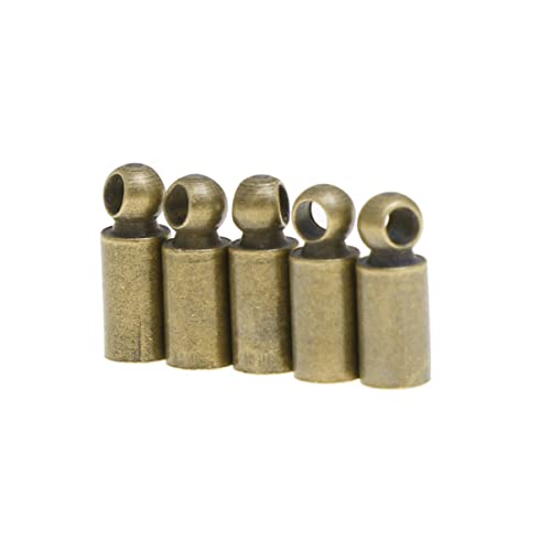 TEHAUX 100 Stück Endkappen für Lederbänder Crimp End Caps für DIY Schmuckherstellung Kompatibel mit Satinband Kunstleder Robustem Kupfer Gefertigt TEHAUX 100 Stück Endkappen für Lederbänder Crimp End Caps für DIY Schmuckherstellung Kompatibel mit Satinband Kunstleder Robustem Kupfer Gefertigt von TEHAUX
