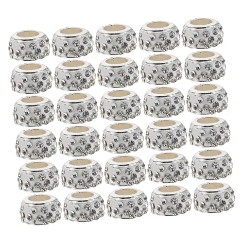 TEHAUX 100 Stück Große Loch Strassperlen Bunte Polymer Clay Spacer Beads Innendurchmesser Höhe Außendurchmesser Schmuckherstellung Armband DIY Makramee Zubehör von TEHAUX