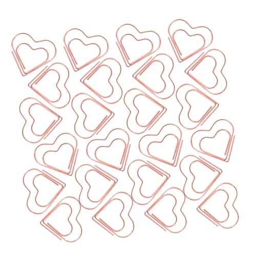 TEHAUX 100 Stück Herzförmige Büroklammern aus Metall Roségoldene Büroklammern für Dokumentenorganisation Kreative Projekte und Stilvolle Bürodekoration für Frauen Mädchen und Schüler TEHAUX 100 Stück Herzförmige Büroklammern aus Metall Roségoldene Büroklammern für Dokumentenorganisation Kreative Projekte und Stilvolle Bürodekoration für Frauen Mädchen und Schüler von TEHAUX