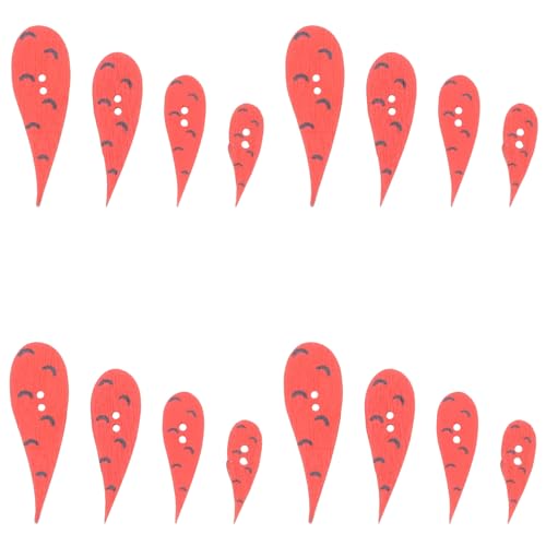 TEHAUX 100 Stück Holz karottenknöpfe mit Löchern Schneemann nasenknöpfe aus Holz Vielseitig für DIY weihnachtsdekoration Bastelprojekte Bekleidung und Handarbeiten Langlebig und Leicht von TEHAUX