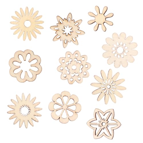 TEHAUX 100 Stück Holzscheiben Holz für DIY Bastelprojekte Fünfzackige Blütenform für Scrapbooking Dekoration und Kreative Bastelideen TEHAUX 100 Stück Holzscheiben Holz für DIY Bastelprojekte Fünfzackige Blütenform für Scrapbooking Dekoration und Kreative Bastelideen von TEHAUX
