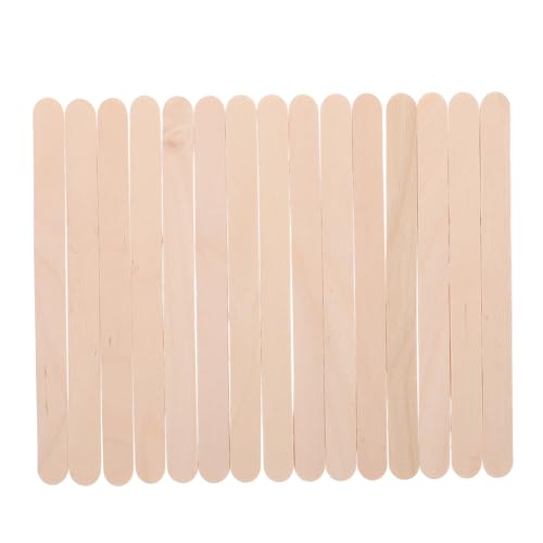 TEHAUX 100 Stück Holzstäbchen für DIY Basteln Eiscreme Kosmetikspatel Wiederverwendbar für Zuhause Restaurants und Kindergärten Wiederverwendbar von TEHAUX