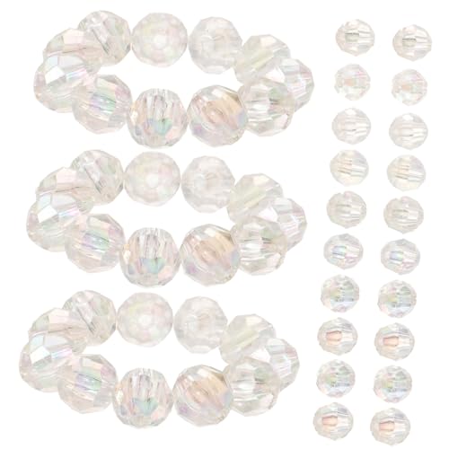 TEHAUX 100 Stück Klare Glasperlen Facettierte Spacer Perlen zum Schmuck Basteln für Armbänder Haarflechten DIY Kreative Dekorationen Langlebige Kleine Lose Perlen TEHAUX 100 Stück Klare Glasperlen Facettierte Spacer Perlen zum Schmuck Basteln für Armbänder Haarflechten DIY Kreative Dekorationen Langlebige Kleine Lose Perlen von TEHAUX