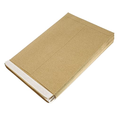TEHAUX 100 Stück Kraft-umschlag Dokumenttasche Pergamentumschläge Briefumschläge Bequemer Dateibeutel Datei Liefern Multifunktions-aktentasche Bürobedarf Khaki Kraftpapier von TEHAUX
