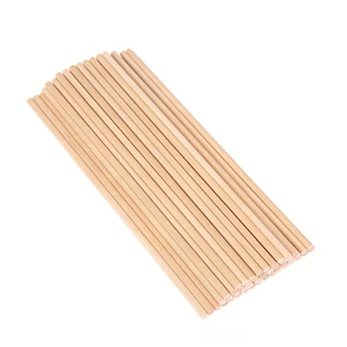 TEHAUX 100 Stück Kreative Diy -holzstöcke Bastelstäbchen Masse Herstellung Handwerkliche Dübelstange Eisstiele Zum Basteln Runde Bastelstäbe Jumbo-sticks Hartholz Holzbearbeitung Bambus von TEHAUX