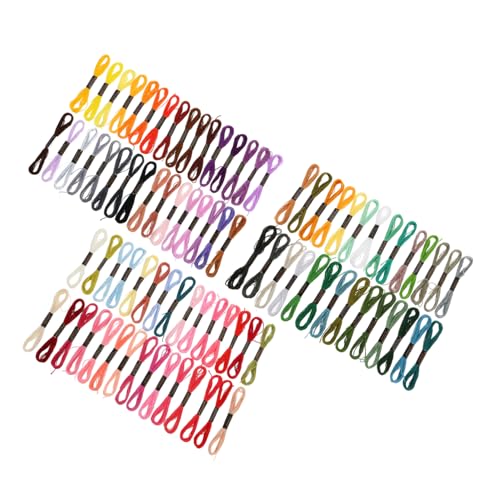 TEHAUX 100 Stück Kreuzstichgarn Quilt Nähgarn Kreuzstich Set Stickset Stickgarn Sticktwist Stoff Strickmaschine Stickmaschine Polyester Bunt von TEHAUX