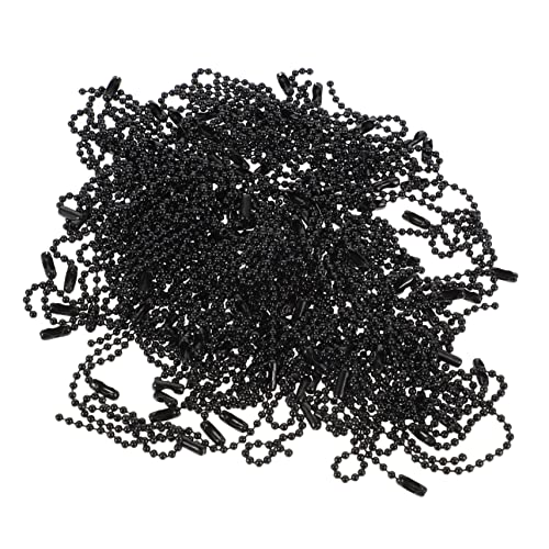 TEHAUX 100st Kugelkette Bead Connector- Tag. Schwarze Kette Zum Aufhängen Metallketten Bead-verbindungsetikett Verbindungsverschluss Aus Metall Edelstahlkette Die Kette Perlenkette Eisen von TEHAUX