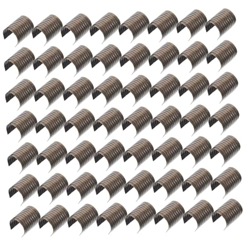 TEHAUX 100 Stück Lederseil Verschluss Clips aus Robustem Langlebig und Kompakt für DIY Schmuck Taschen und Lederbänder Stark Verschleißfest und Bruchresistent Passend für Endkappen und von TEHAUX