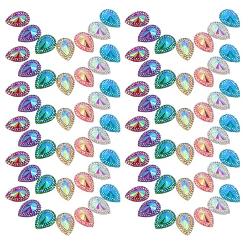 TEHAUX 100 Stück Resin Strasssteine Tropfenform Flach Rückseite Robuste DIY Schmucksteine für Kleidung Taschen und Kreative Bastelprojekte Langlebig und Farbbeständig Gemischte Farben TEHAUX 100 Stück Resin Strasssteine Tropfenform Flach Rückseite Robuste DIY Schmucksteine für Kleidung Taschen und Kreative Bastelprojekte Langlebig und Farbbeständig Gemischte Farben von TEHAUX