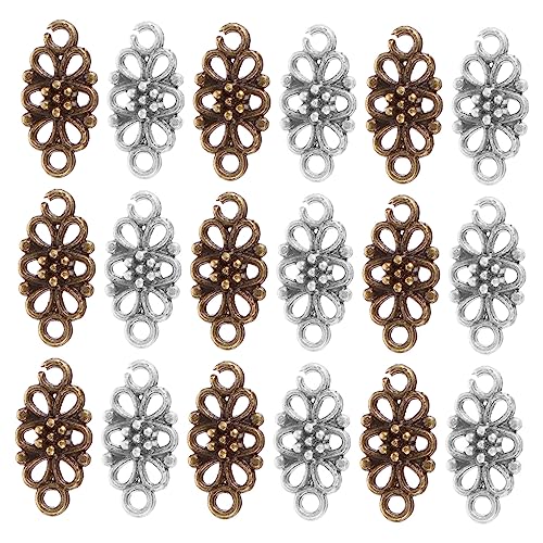 TEHAUX 100 Stück Retro Blumenförmige Anhänger für DIY Schmuckzubehör Antik Bronze Antik Silber Vielseitige Verbindungsstücke für Armbänder Schlüsselanhänger und Bastelprojekte TEHAUX 100 Stück Retro Blumenförmige Anhänger für DIY Schmuckzubehör Antik Bronze Antik Silber Vielseitige Verbindungsstücke für Armbänder Schlüsselanhänger und Bastelprojekte von TEHAUX