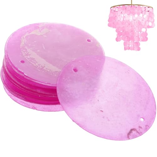 TEHAUX 100 StüCk Runde Capiz Muscheln Mit 2 LöChern, Diy BastelzubehöR FüR Windspiel, TüRvorhang, Lampenschirm Und Dekoration TEHAUX 100 StüCk Runde Capiz Muscheln Mit 2 LöChern, Diy BastelzubehöR FüR Windspiel, TüRvorhang, Lampenschirm Und Dekoration von TEHAUX