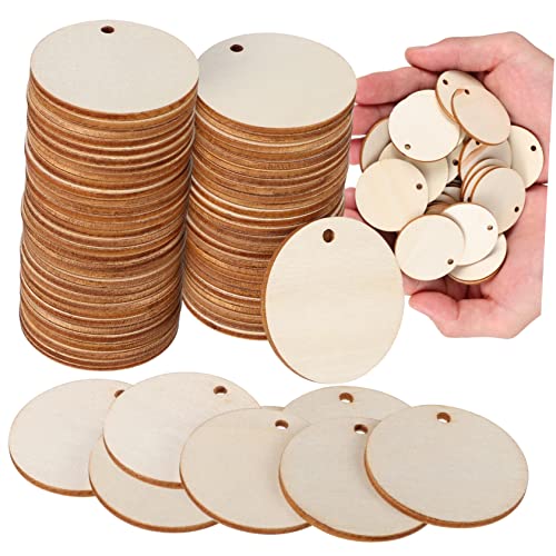 TEHAUX 100 Stück Runde Holzscheiben Unbehandelte Blanko Holzkreise Bastelholz Anhänger DIY Holz Anhänger für Schmuck Dekoration Kinderhandwerk Weihnachtsdeko Hochzeit TEHAUX 100 Stück Runde Holzscheiben Unbehandelte Blanko Holzkreise Bastelholz Anhänger DIY Holz Anhänger für Schmuck Dekoration Kinderhandwerk Weihnachtsdeko Hochzeit von TEHAUX