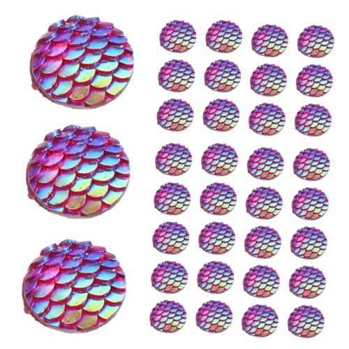 TEHAUX 100 Stück Rundes Meerjungfrauen Schuppen Design Glatte Diy Charms für Schmuckzubehör Vielseitige Bastelmaterialien für Kreative Projekte TEHAUX 100 Stück Rundes Meerjungfrauen Schuppen Design Glatte Diy Charms für Schmuckzubehör Vielseitige Bastelmaterialien für Kreative Projekte von TEHAUX