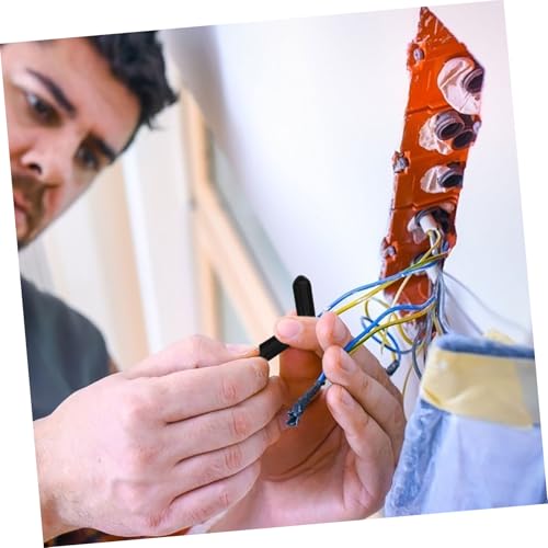 TEHAUX 100 Stück Schwarze PVC Endkappen Schraubenschutz Flexible Gewindeschutzkappen für Schrauben Drahtabdeckungen Kabelwand Schutzkappen für Drahtspitzen von TEHAUX