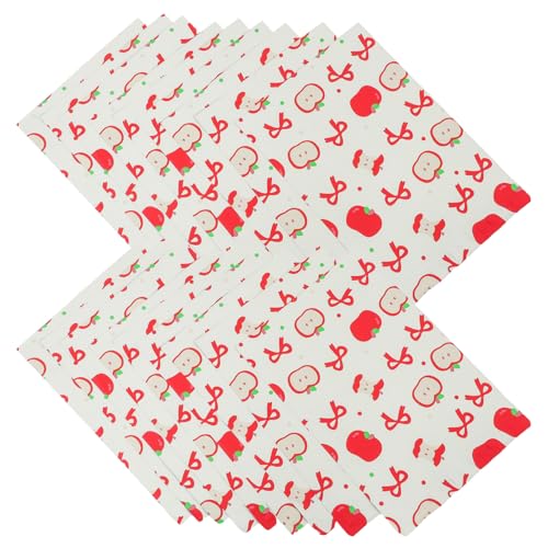 TEHAUX 100 Stück Selbstklebende Versandtaschen Undurchsichtige Versandbeutel mit Weihnachtsapfelmotiv für Festliche Geschenkverpackung von TEHAUX