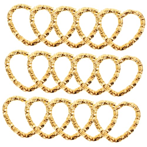 TEHAUX 100 Stück Teiliges Goldene Herzförmige Schlüsselringe DIY Schmuckverbinder für Basteln und Schmuckherstellung Offene Ringe für Anhänger Charms und Schlüsselanhänger Zubehör von TEHAUX