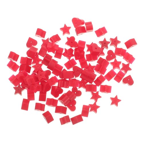 TEHAUX 100 Stück Teiliges Silikon Ohrstecker Verschluss Herzform und Sternform in Rot Langlebige Leichte Ohrstecker Rückseiten für DIY Schmuckherstellung und Sicheren Halt bei Piercing von TEHAUX