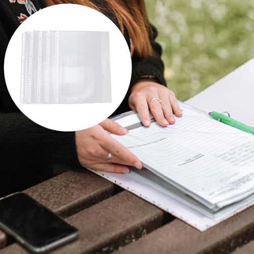 TEHAUX 100 Stück Teiliges Transparente Binder Pockets Lose Schutzhüllen Klare Dokumententaschen für Ordner Praktische Innenseiten organizer zum Sicheren Aufbewahren von Papieren und TEHAUX 100 Stück Teiliges Transparente Binder Pockets Lose Schutzhüllen Klare Dokumententaschen für Ordner Praktische Innenseiten organizer zum Sicheren Aufbewahren von Papieren und von TEHAUX