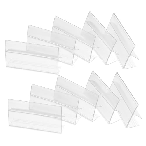 TEHAUX 100 Stück Transparente Regal Etikettenhalter aus Robustem PVC Flexible Preisschildclips für Supermarkt und Einzelhandel Klarer Wiederverwendbarer Preisanzeigehalter für Einfache TEHAUX 100 Stück Transparente Regal Etikettenhalter aus Robustem PVC Flexible Preisschildclips für Supermarkt und Einzelhandel Klarer Wiederverwendbarer Preisanzeigehalter für Einfache von TEHAUX
