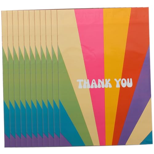 TEHAUX 100 Stück Wasserdichte Versandtaschen Selbstklebend Rainbow Design Reißfest Leicht zu Versiegeln mit Dankeschön druck für Sichere Paketverpackung und Expressversand TEHAUX 100 Stück Wasserdichte Versandtaschen Selbstklebend Rainbow Design Reißfest Leicht zu Versiegeln mit Dankeschön druck für Sichere Paketverpackung und Expressversand von TEHAUX