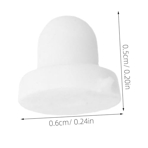 TEHAUX 100 Stück Weiße Silikon Ohrstecker Rückseiten Weiche und Sichere Ohrring Stopper für Damen Leicht Langlebig Hautfreundlich für DIY Schmuckzubehör von TEHAUX