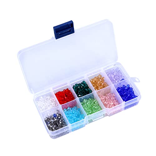 TEHAUX 1000Stücke DIY Kristallglasperlen Farben Rhombus Perlen Für Schmuckherstellung Für Armbänder Und Halsketten Mit Behälterbox TEHAUX 1000Stücke DIY Kristallglasperlen Farben Rhombus Perlen Für Schmuckherstellung Für Armbänder Und Halsketten Mit Behälterbox von TEHAUX