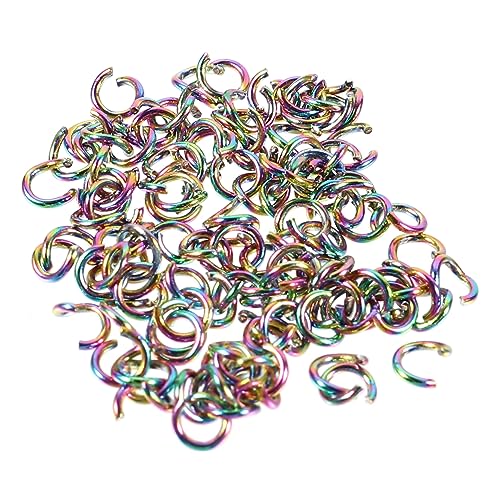 TEHAUX 100Stücke Biegeringe Farbige Öffnungsringe Für DIY Schmuckherstellung Halsketten Und Armbänder Langlebig Und Praktisch von TEHAUX