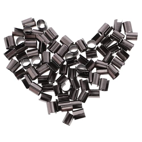 TEHAUX 100st Seil-Clip-Schnalle Crimp Endklemmen Aus Lederseil Endkappe Umklappen Lederbandverschluss Zylindrische Quetschperle Schnurverschluss Endverschluss Schmuck Metall Eisen Quaste TEHAUX 100st Seil-Clip-Schnalle Crimp Endklemmen Aus Lederseil Endkappe Umklappen Lederbandverschluss Zylindrische Quetschperle Schnurverschluss Endverschluss Schmuck Metall Eisen Quaste von TEHAUX