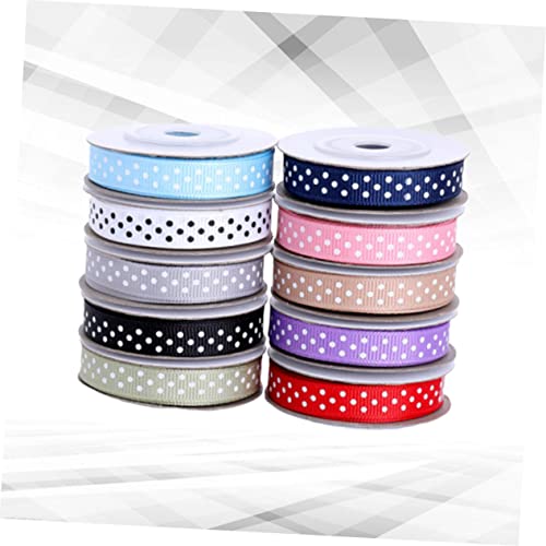 TEHAUX 10Rollen Yards Gepunktetes Geschenkband Für Dekoration Bastelprojekte Und Feiern Verschiedenen Farben Für Hochzeiten Geburtstage Und Festlichkeiten TEHAUX 10Rollen Yards Gepunktetes Geschenkband Für Dekoration Bastelprojekte Und Feiern Verschiedenen Farben Für Hochzeiten Geburtstage Und Festlichkeiten von TEHAUX