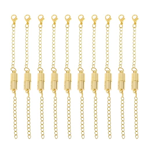 TEHAUX 10Stück Magnetische Halskettenverlängerer Einfache Verbindung für Armbänder für Schmuckliebhaber mit TEHAUX 10Stück Magnetische Halskettenverlängerer Einfache Verbindung für Armbänder für Schmuckliebhaber mit von TEHAUX