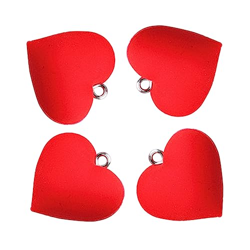 TEHAUX 10Stücke Rote Herz Ohrhänger Anhänger Schmuck Zubehör Für DIY Schmuckherstellung Bastelmaterial Für Armbänder Und Halsketten von TEHAUX