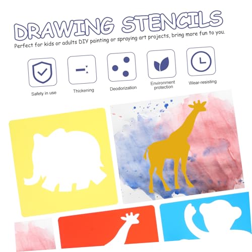 TEHAUX 12 Blatt Teiliges Tier schablonen Langlebigem PP Wiederverwendbar für Malen Zeichnen Basteln und Scrapbooking Kinderfreundlich für Jungen und Mädchen für Kreative DIY projekte und TEHAUX 12 Blatt Teiliges Tier schablonen Langlebigem PP Wiederverwendbar für Malen Zeichnen Basteln und Scrapbooking Kinderfreundlich für Jungen und Mädchen für Kreative DIY projekte und von TEHAUX