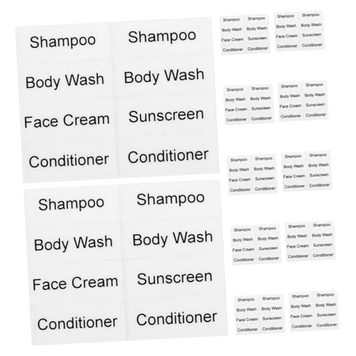 TEHAUX 12 Blatt Teiliges Wasserdichter Kosmetik Aufkleber für Nachfüllflaschen Selbstklebende Klare Etiketten zur Einfachen Kennzeichnung von Shampoo Lotion und Hautpflegeprodukten für TEHAUX 12 Blatt Teiliges Wasserdichter Kosmetik Aufkleber für Nachfüllflaschen Selbstklebende Klare Etiketten zur Einfachen Kennzeichnung von Shampoo Lotion und Hautpflegeprodukten für von TEHAUX