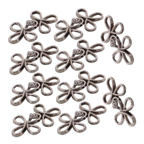 TEHAUX 12 Paare Vintage Metal Cheongsam Buttons Schwarz Form Metallknöpfe Traditionelle Kleidung Verschluss Für Mäntel Umhänge Jacken Zubehör TEHAUX 12 Paare Vintage Metal Cheongsam Buttons Schwarz Form Metallknöpfe Traditionelle Kleidung Verschluss Für Mäntel Umhänge Jacken Zubehör von TEHAUX