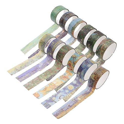 TEHAUX 12 Rollen Klebeband Für Tagebuchdekoration Leuchtband Isolierband Farben Und Muster Dekoratives Klebeband Goldfolienband Washy Tape Golddekor Verpackungsband TEHAUX 12 Rollen Klebeband Für Tagebuchdekoration Leuchtband Isolierband Farben Und Muster Dekoratives Klebeband Goldfolienband Washy Tape Golddekor Verpackungsband von TEHAUX