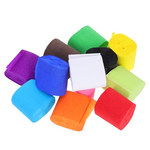 TEHAUX 12 Rollen Krepppapier-luftschlangen: Krepppapierrollen, Diy-luftschlangen-hintergrund, Bunte Bandgirlande Für Kinder, Bastelparty-dekoration, Geburtstag, Abschlussfeier, Hochzeit TEHAUX 12 Rollen Krepppapier-luftschlangen: Krepppapierrollen, Diy-luftschlangen-hintergrund, Bunte Bandgirlande Für Kinder, Bastelparty-dekoration, Geburtstag, Abschlussfeier, Hochzeit von TEHAUX