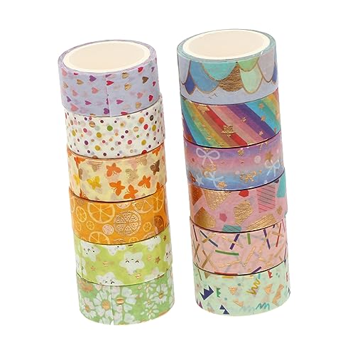 TEHAUX 12 Rollen Taschenaufkleber Dekoration retro ästhetisch Sammelalbum Und DIY Washi Tapes Washi Tape abkleben dekoratives Washi-Tape Notebook -Band Washi -Klebeband Flüsterpapier TEHAUX 12 Rollen Taschenaufkleber Dekoration retro ästhetisch Sammelalbum Und DIY Washi Tapes Washi Tape abkleben dekoratives Washi-Tape Notebook -Band Washi -Klebeband Flüsterpapier von TEHAUX