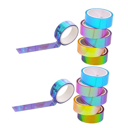 TEHAUX 12 Rollen Teiliges Wasserdichtes Scrapbook Tape mit Farbigem Farbverlauf Dekoratives Washi klebeband für Tagebücher Journaling und DIY Vielseitig Einsetzbares Klebeband für von TEHAUX