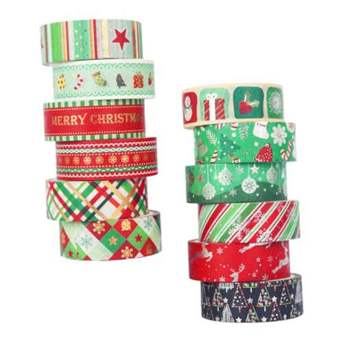 TEHAUX 12 Rollen Weihnachts-washi-tape DIY Klebeband mit Festlichem Design Dekoratives Papierklebeband für Notizbücher Geschenkverpackung und Bastelprojekte Vielseitig Einsetzbar TEHAUX 12 Rollen Weihnachts-washi-tape DIY Klebeband mit Festlichem Design Dekoratives Papierklebeband für Notizbücher Geschenkverpackung und Bastelprojekte Vielseitig Einsetzbar von TEHAUX