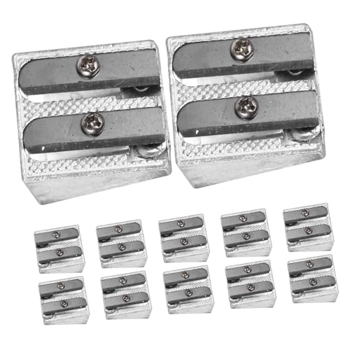 TEHAUX 12 Stück Bleistiftspitzer aus Aluminiumlegierung Bleistifte Messerschärfer geschärft bürogadges bleistift anspitzer für Schulhandbuch Bleistiftspitzer in der Hand Silver TEHAUX 12 Stück Bleistiftspitzer aus Aluminiumlegierung Bleistifte Messerschärfer geschärft bürogadges bleistift anspitzer für Schulhandbuch Bleistiftspitzer in der Hand Silver von TEHAUX