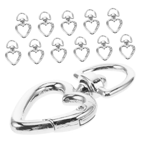 TEHAUX 12 Stück Herz Schlüsselanhänger Förmiges Zubehör Schlüsselclips Für Schlüsselanhänger Karabiner Herzschnalle Herzverschluss Herzkarabiner Herzclip TEHAUX 12 Stück Herz Schlüsselanhänger Förmiges Zubehör Schlüsselclips Für Schlüsselanhänger Karabiner Herzschnalle Herzverschluss Herzkarabiner Herzclip von TEHAUX