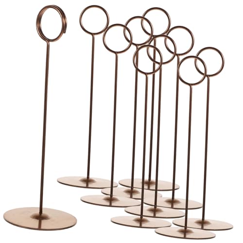 TEHAUX 12 Stück Hochzeitsbedarf visitenkarten halterung namenschild hochzeitsdeko wedding decor namensetiketten Tisch Kartenhalter platzieren Memohalter Inhaber der Tabellennummer Golden von TEHAUX
