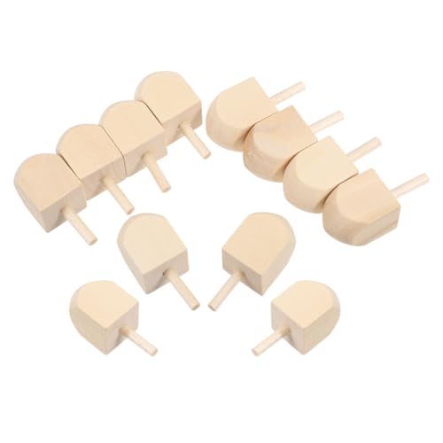 TEHAUX 12 Stück Holz Dreidel Hanukkah Spinning Tops Unlackiert Diy Holzspielzeug für Familienfest Traditionelle Chanukka Gyros für Bastelspaß und Kulturelle Bildung TEHAUX 12 Stück Holz Dreidel Hanukkah Spinning Tops Unlackiert Diy Holzspielzeug für Familienfest Traditionelle Chanukka Gyros für Bastelspaß und Kulturelle Bildung von TEHAUX
