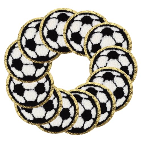 TEHAUX 12 Stück Kleidungsflecken für den täglichen Gebrauch Fußball-Aufnäher dekorative Kleiderflicken Hüte bastelzeug sport zubehör Mantelflicken abriebfeste Hutaufnäher Polyester von TEHAUX