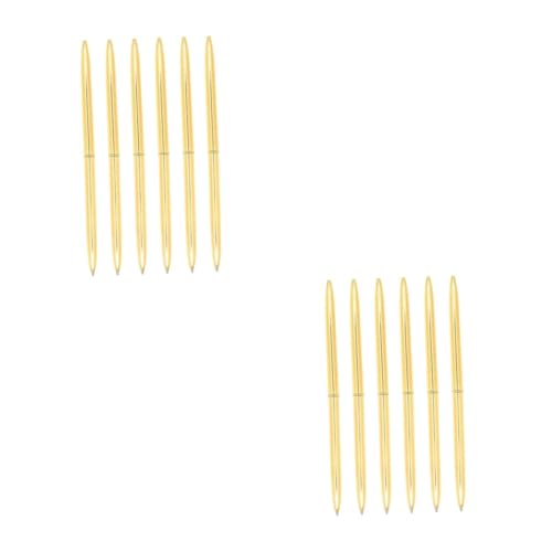 TEHAUX 12 Stück Metall Kugelschreiber Blau Goldfarben Schreibstift Schlanker Kugelschreiber Büro Glanzstift Dekorative Stifte Schreibtischstifte Schulbedarf Stifte Metall von TEHAUX