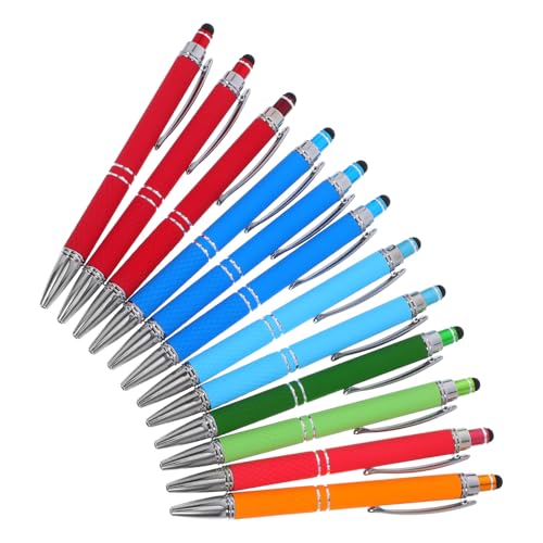 TEHAUX 12 Stück Metall Kugelschreiber mit Stylus Funktion Ergonomisches Design Präzise Schreibspitze für Notizen und Bürobedarf Langlebig und Robust TEHAUX 12 Stück Metall Kugelschreiber mit Stylus Funktion Ergonomisches Design Präzise Schreibspitze für Notizen und Bürobedarf Langlebig und Robust von TEHAUX