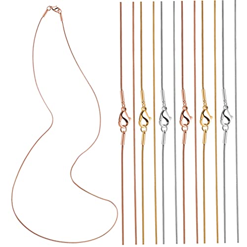 TEHAUX 12 Stück Runde Schlangenkette Kettenkabel Mit Schlangengliedern Halskettenkette Für Die Schmuckherstellung Halskette Diy-kette Halsketten Zum Basteln Schild Ö Edelstahl 304 TEHAUX 12 Stück Runde Schlangenkette Kettenkabel Mit Schlangengliedern Halskettenkette Für Die Schmuckherstellung Halskette Diy-kette Halsketten Zum Basteln Schild Ö Edelstahl 304 von TEHAUX