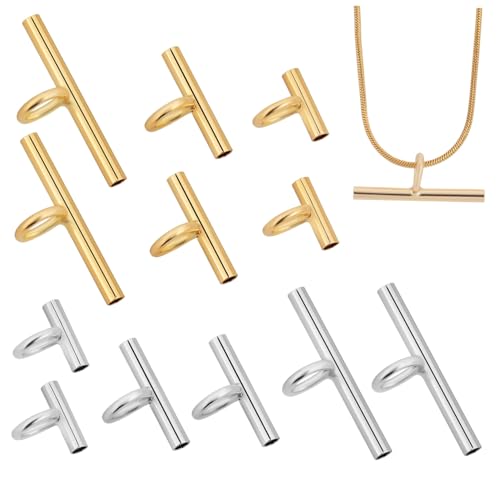 TEHAUX 12 Stück Teiliges Broschen-adapter Metall Anhänger-Adapter in Gold und Silber Verschiedene Einfache Befestigung Vielseitig für Schmuckherstellung und Broschenanhänger von TEHAUX