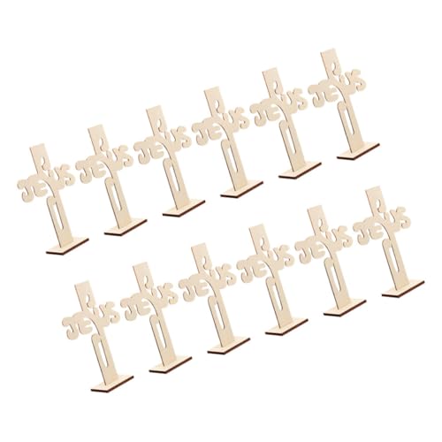 TEHAUX 12 Stück Teiliges Holzkreuz Bastelsets aus Unbehandeltem Glattem Holz zum Bemalen für Diy-dekoration Party Hochzeitsdeko Vielseitige Holzdeko zum Selbstgestalten TEHAUX 12 Stück Teiliges Holzkreuz Bastelsets aus Unbehandeltem Glattem Holz zum Bemalen für Diy-dekoration Party Hochzeitsdeko Vielseitige Holzdeko zum Selbstgestalten von TEHAUX