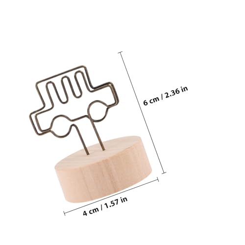 TEHAUX 12 Stück Teiliges Memo clip aus Holz und Eisen Multifunktionaler Notizhalter und Platzkartenhalter für Büro Party Hochzeit Shower Stilvolle Tischdekoration von TEHAUX
